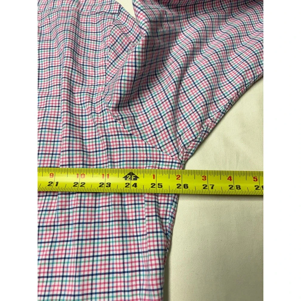 Ralph Lauren Mens XL Long Sleeve Button Down Shirt Tattersall Check Red Blue